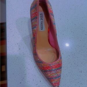 Steve Madden Colorful Beaded Heels